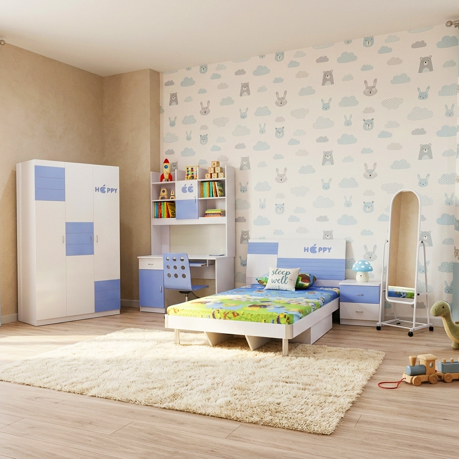Kids Happy Boy Bedroom Set