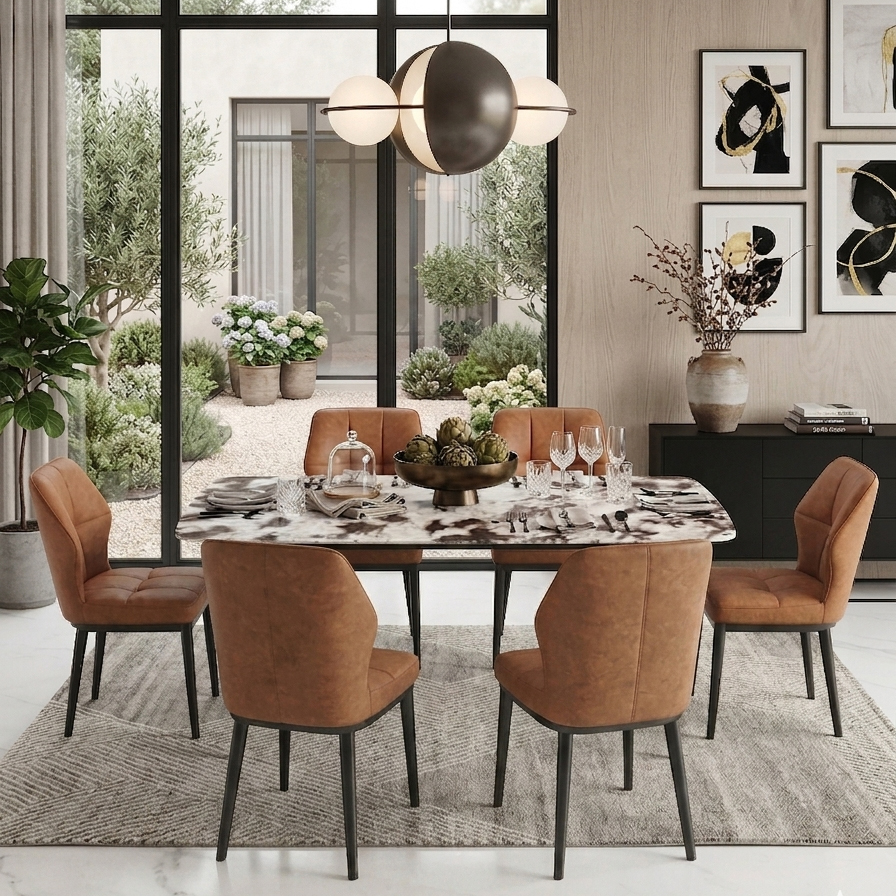Dining Set Stone Top