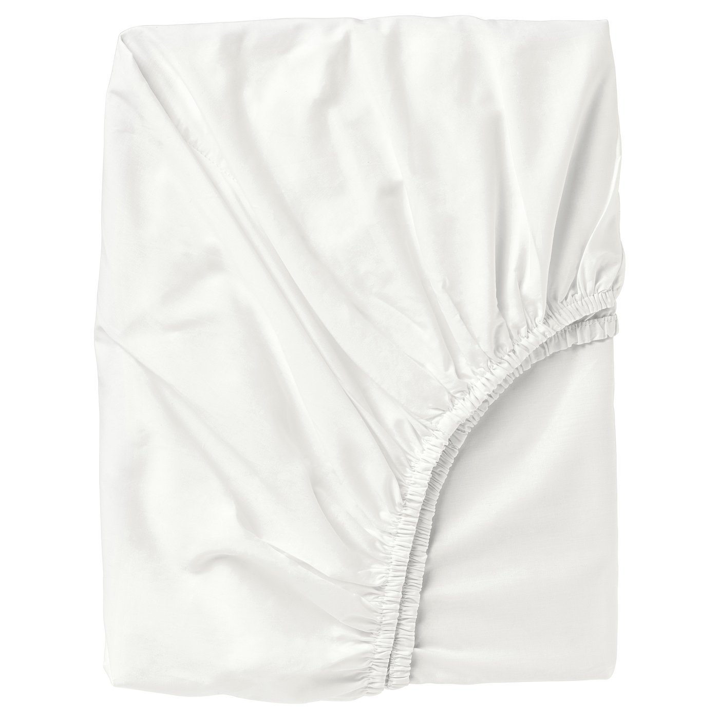 ULLVIDE Fitted sheet, white, 180x200 cm (71x79 ")