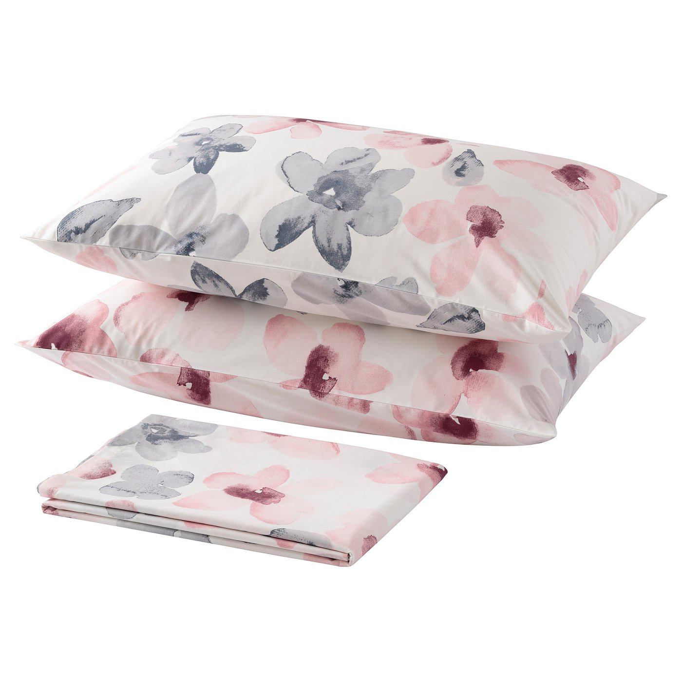 LAPPNYCKLAR Flat sheet and 2 pillowcase, multicolour, 240x260/50x80 cm (94x102/20x31 ")