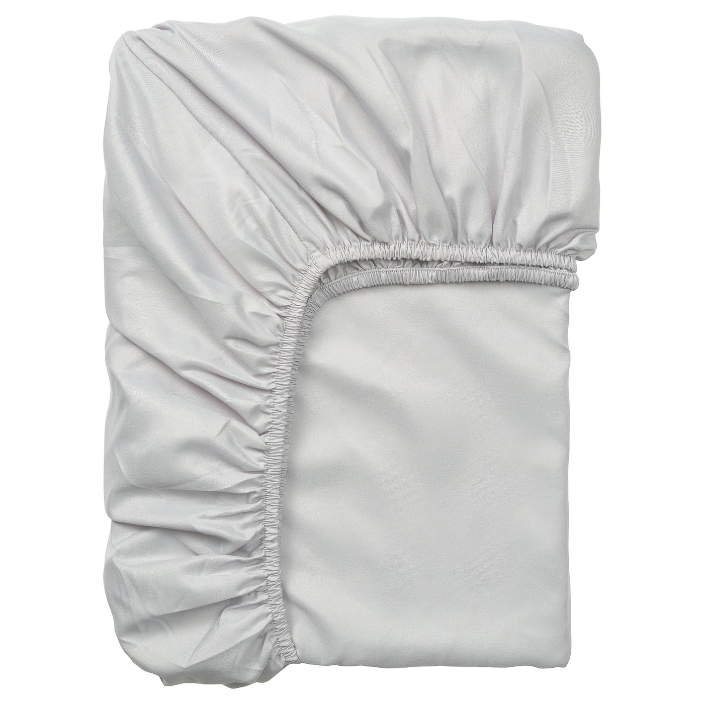 BÄRGLIM Fitted sheet, grey, 90x200 cm (35x79 ")