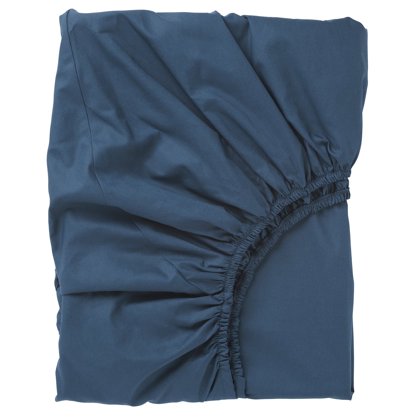 ULLVIDE Fitted sheet, dark blue, 180x200 cm (71x79 ")