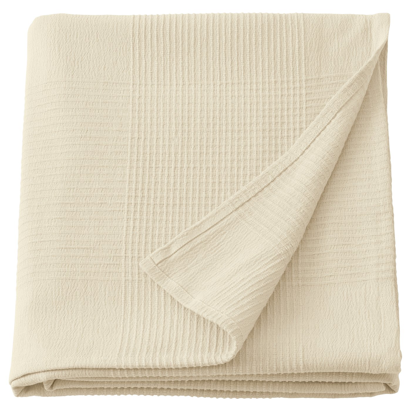 INDIRA Bedspread, natural/unbleached cotton, 230x250 cm (91x98 ")