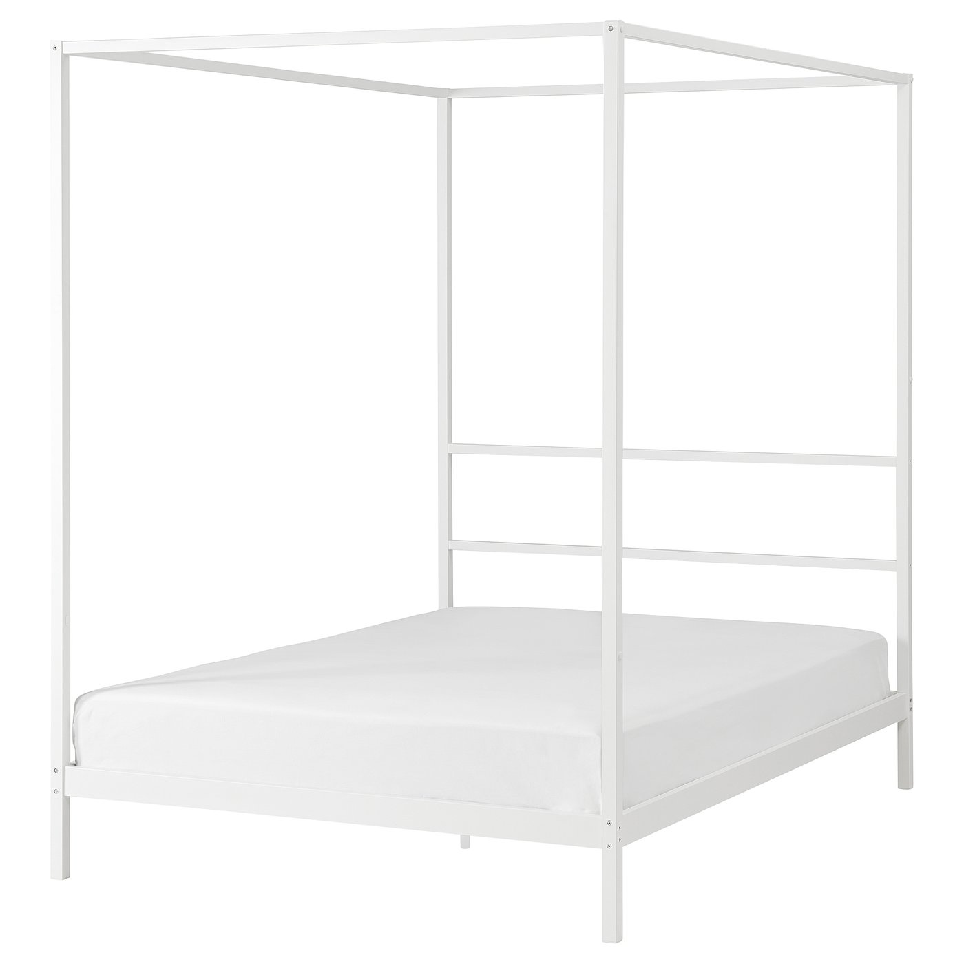 VITARNA Four-poster bed frame, white, 140x200 cm (55 1/8x78 3/4 ")