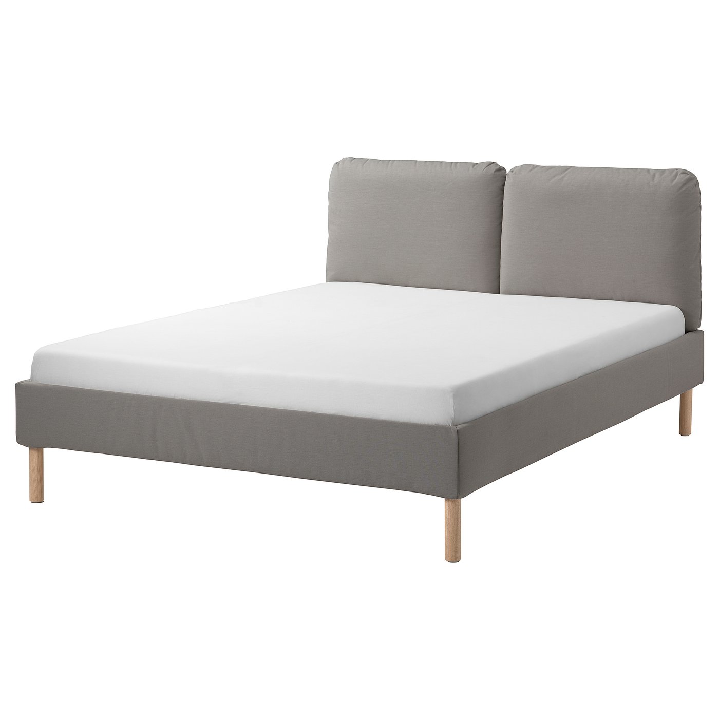 SAGESUND Upholstered bed frame, Diseröd brown/Luröy, 180x200 cm (70 7/8x78 3/4 ")