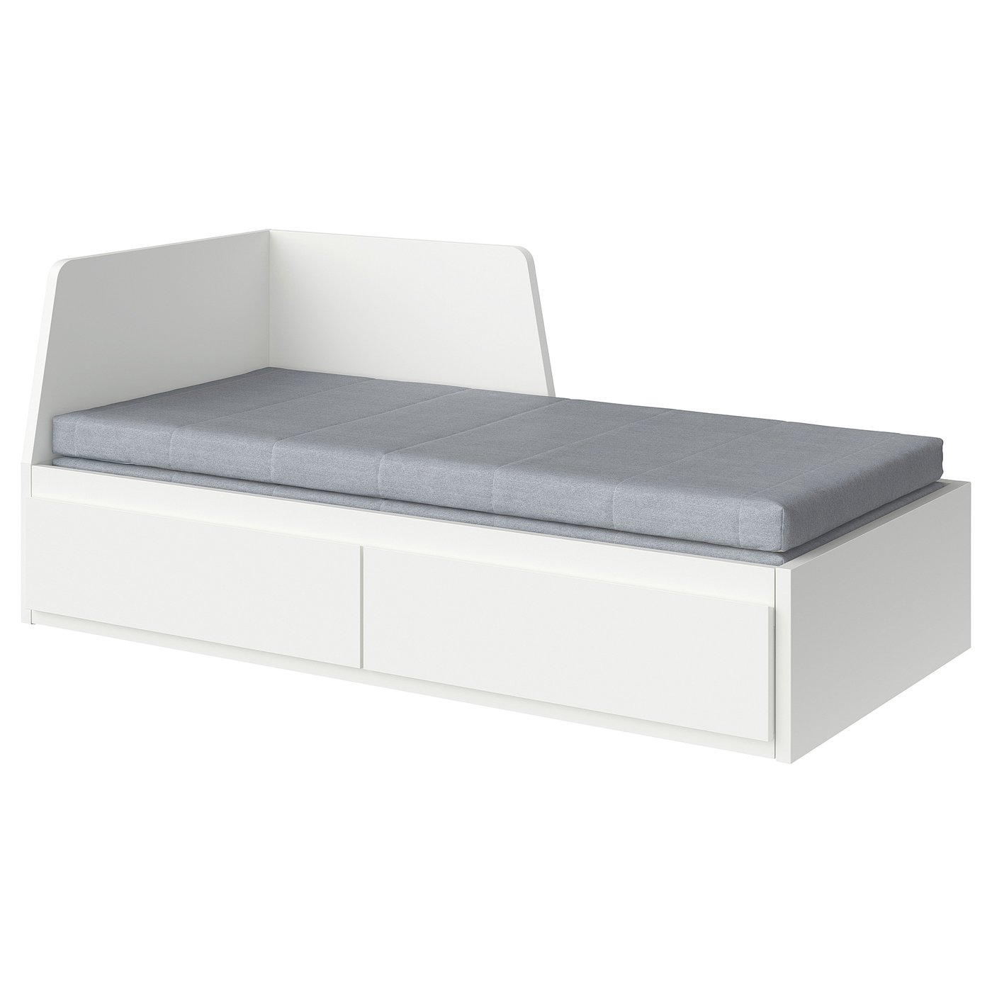 FLEKKE Day-bed w 2 drawers/2 mattresses, white/Ågotnes firm, 80x200 cm (31 1/2x78 3/4 ")