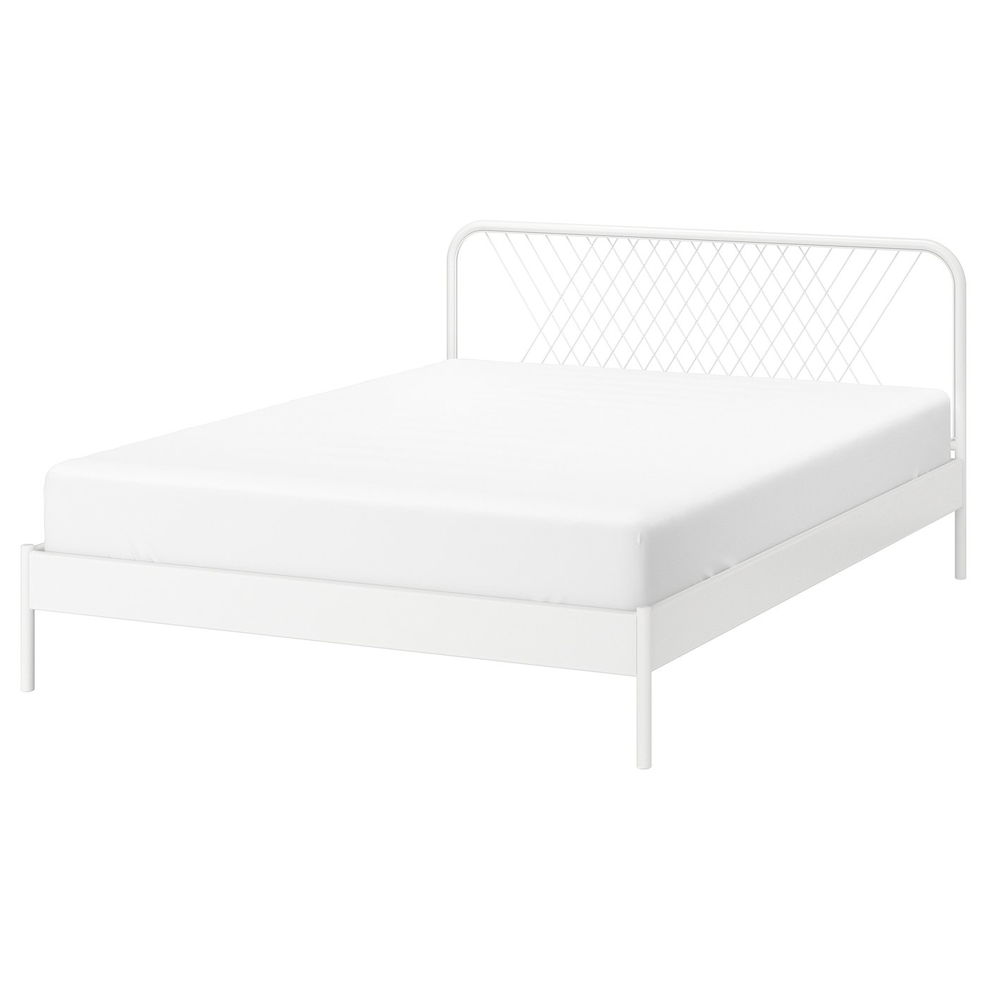 NESTTUN Bed frame, white/Luröy, 160x200 cm (63x78 3/4 ")
