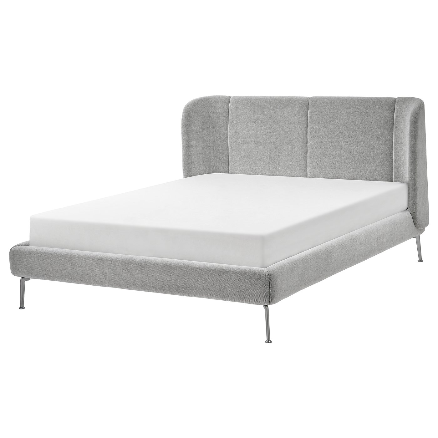 TUFJORD Upholstered bed frame, Tallmyra white/black/Luröy, 160x200 cm (63x78 3/4 ")