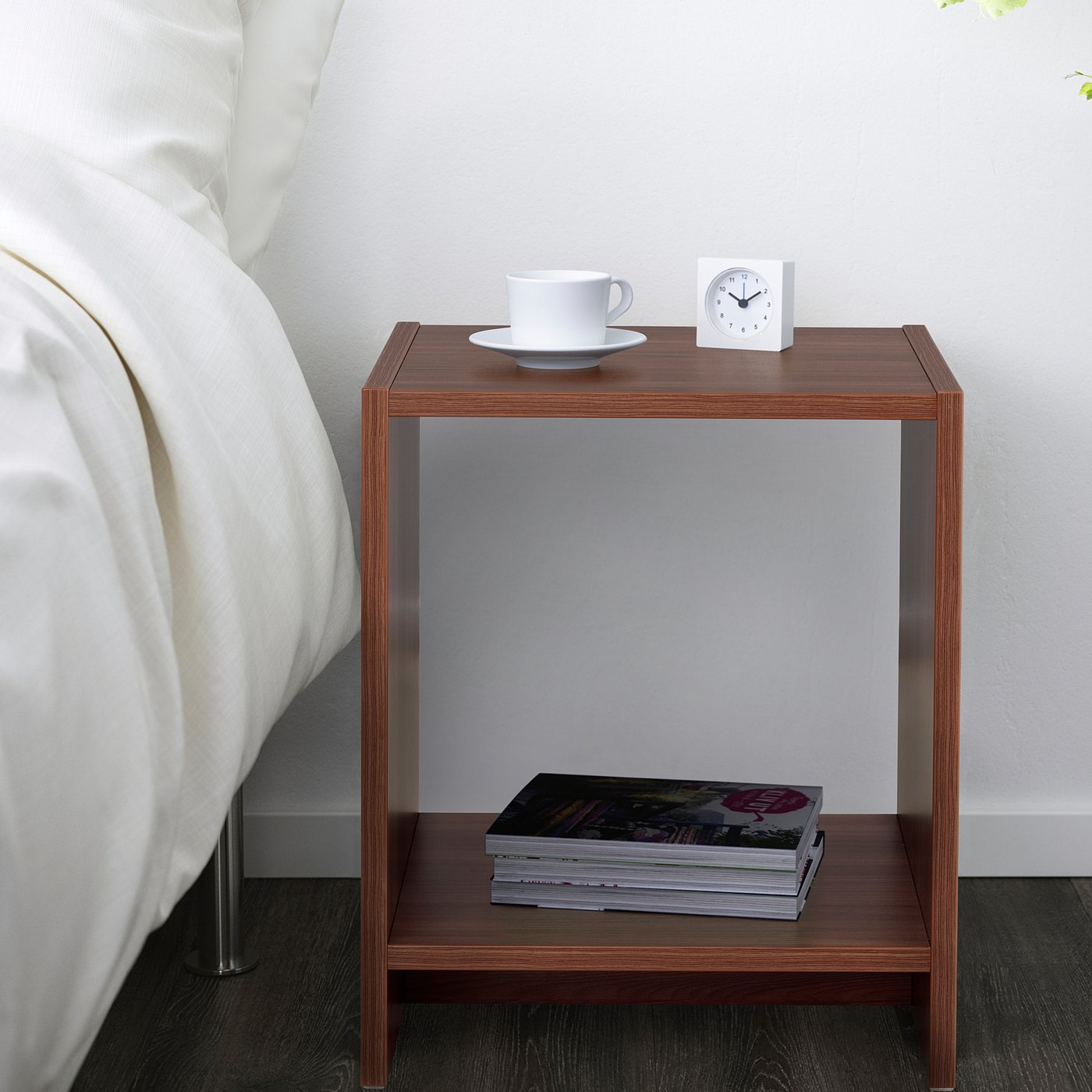 NODELAND Bedside table, medium brown, 37x39 cm (14 5/8x15 3/8 ")
