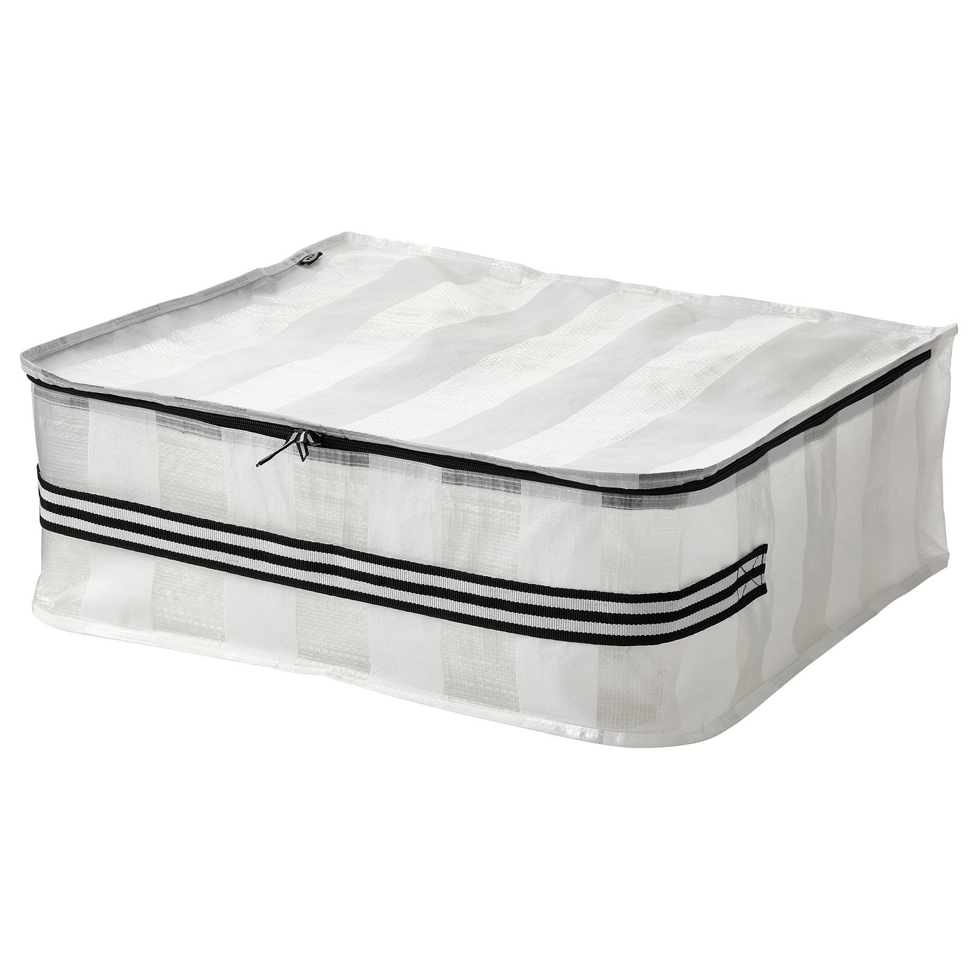 GÖRSNYGG Storage case, white/transparent, 55x49x19 cm (22x19x7 ")