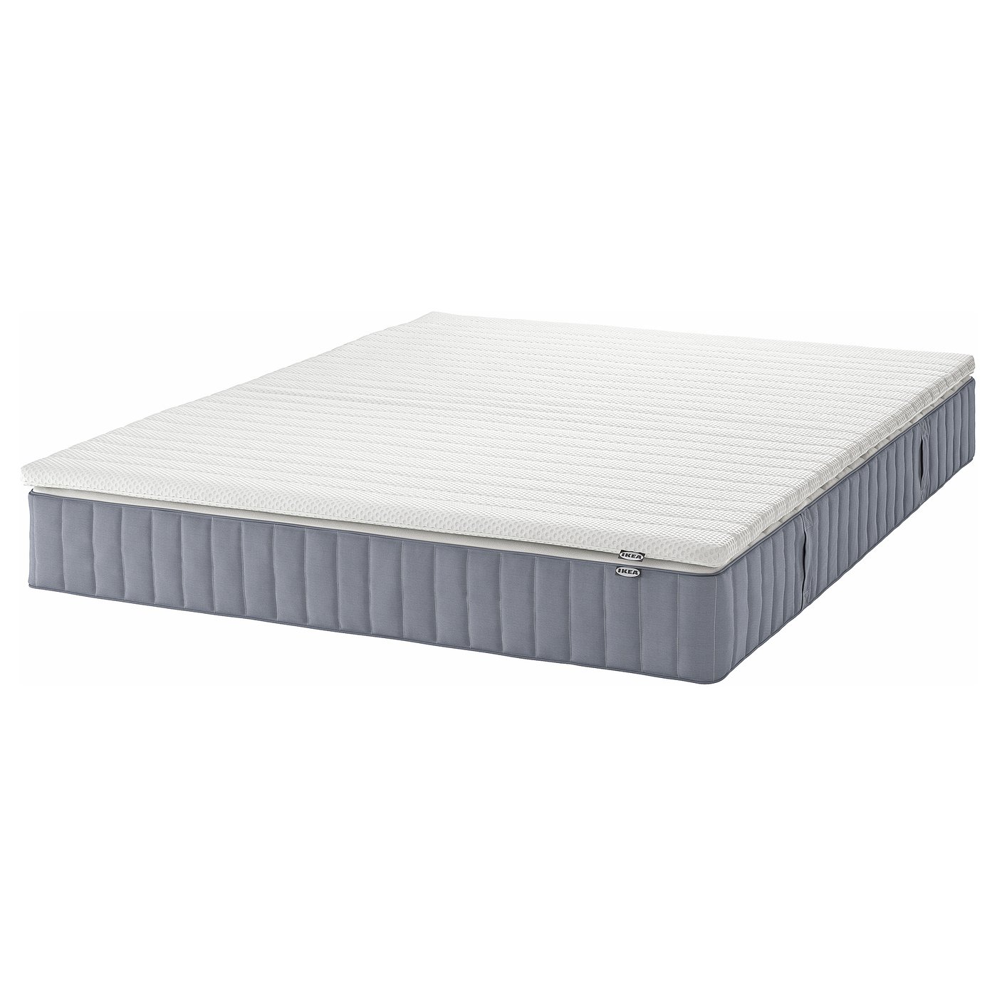 VALEVÅG Mattress and mattress pad, firm light blue/Nisseholm white, 160x200 cm (63x78 3/4 ")