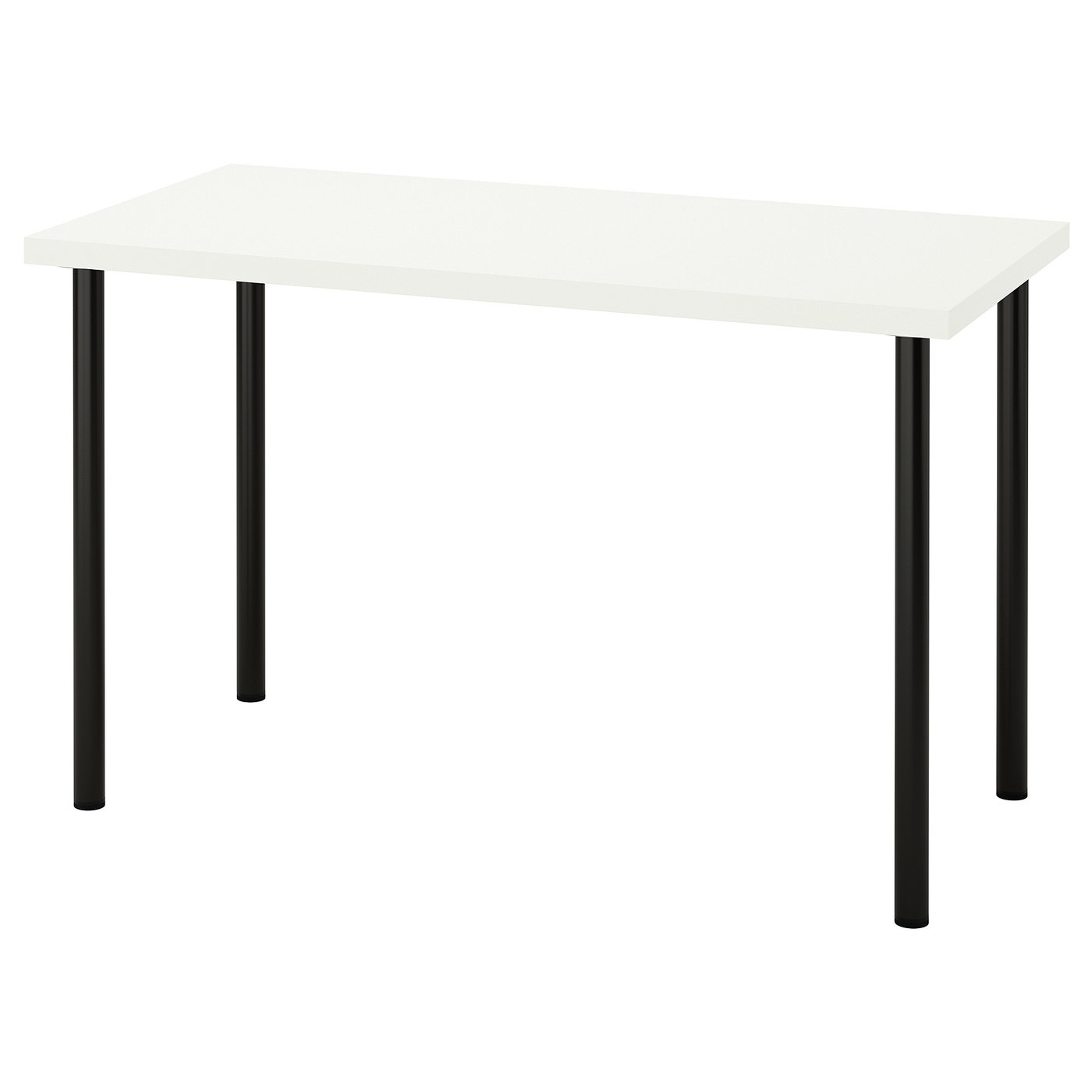 LAGKAPTEN / ADILS Desk, white/black, 120x60 cm (47 1/4x23 5/8 ")