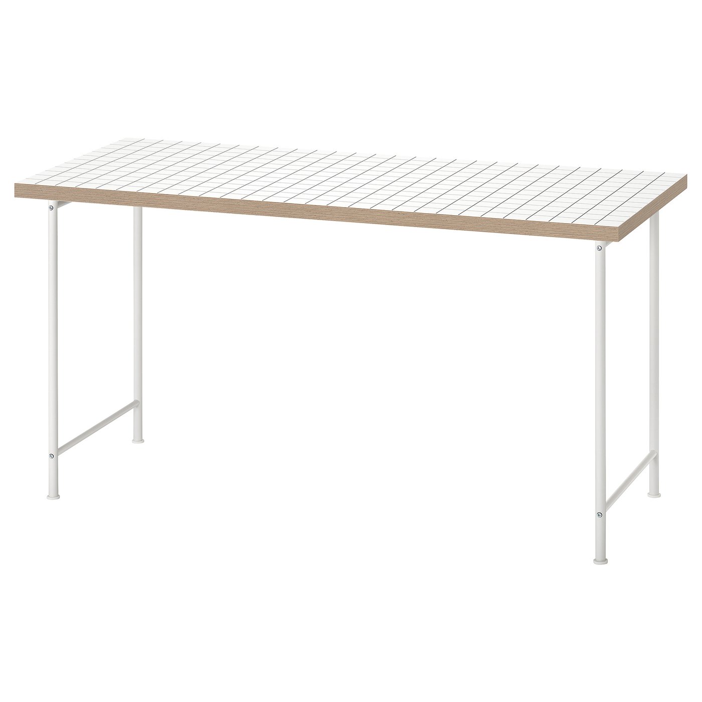 LAGKAPTEN / SPÄND Desk, white/anthracite, 140x60 cm (55 1/8x23 5/8 ")