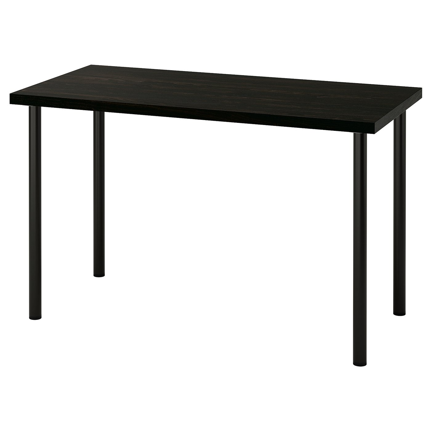 LAGKAPTEN / ADILS Desk, black-brown/black, 120x60 cm (47 1/4x23 5/8 ")