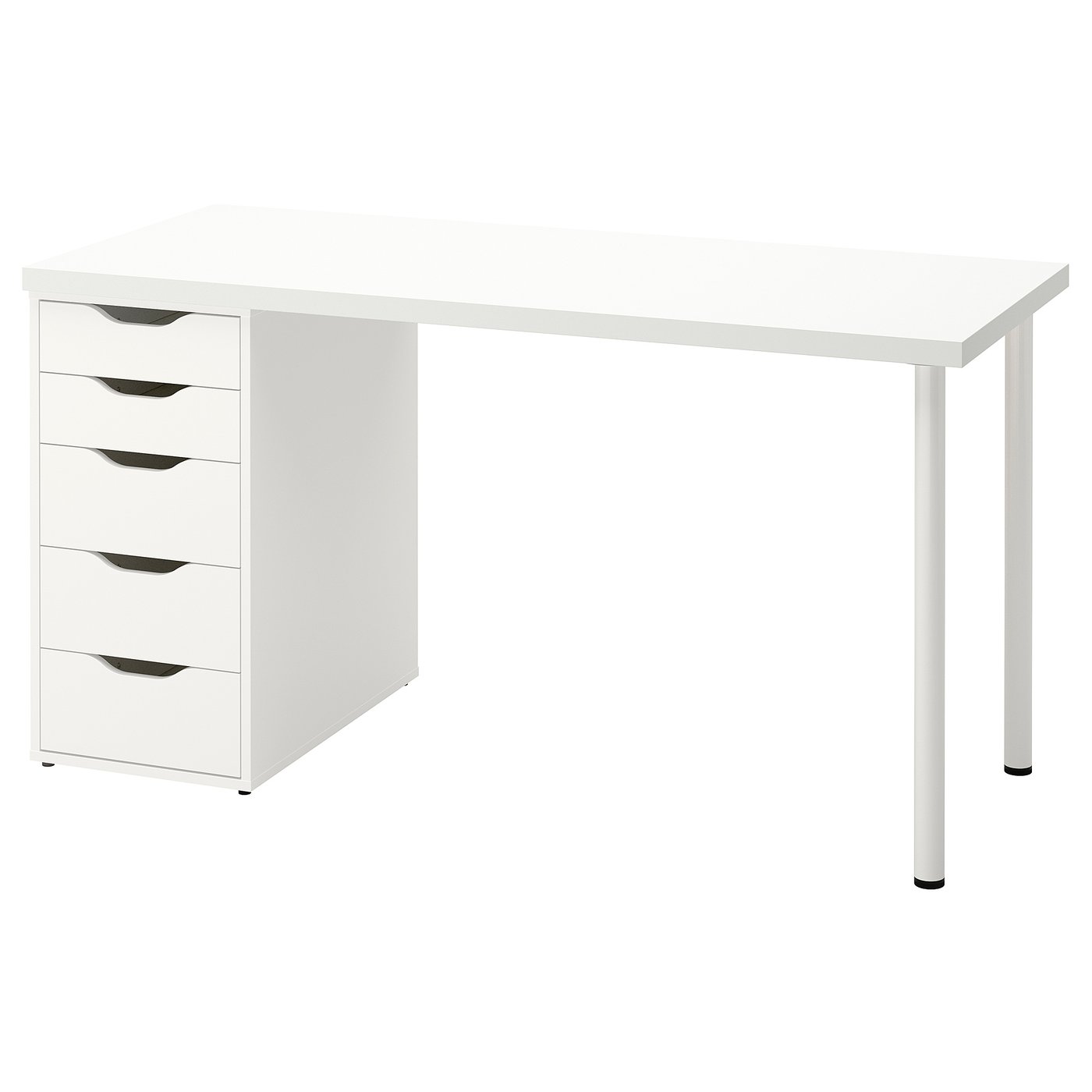 LAGKAPTEN / ALEX Desk, white, 140x60 cm (55 1/8x23 5/8 ")