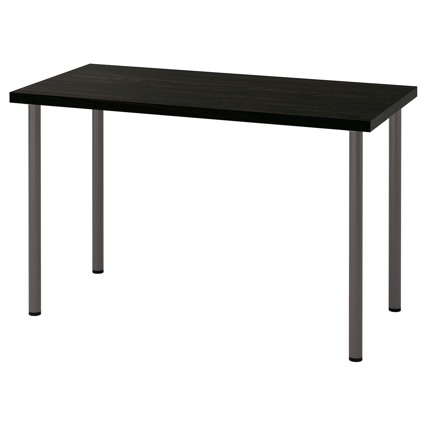 LAGKAPTEN / ADILS Desk, black-brown/dark grey, 120x60 cm (47 1/4x23 5/8 ")