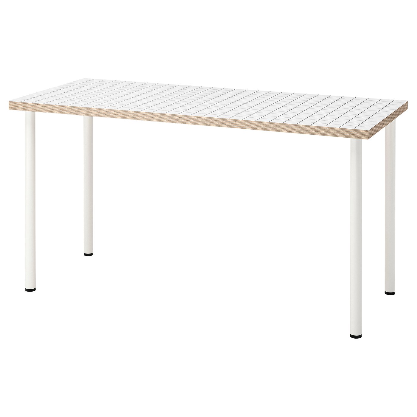 LAGKAPTEN / ADILS Desk, white anthracite/white, 140x60 cm (55 1/8x23 5/8 ")