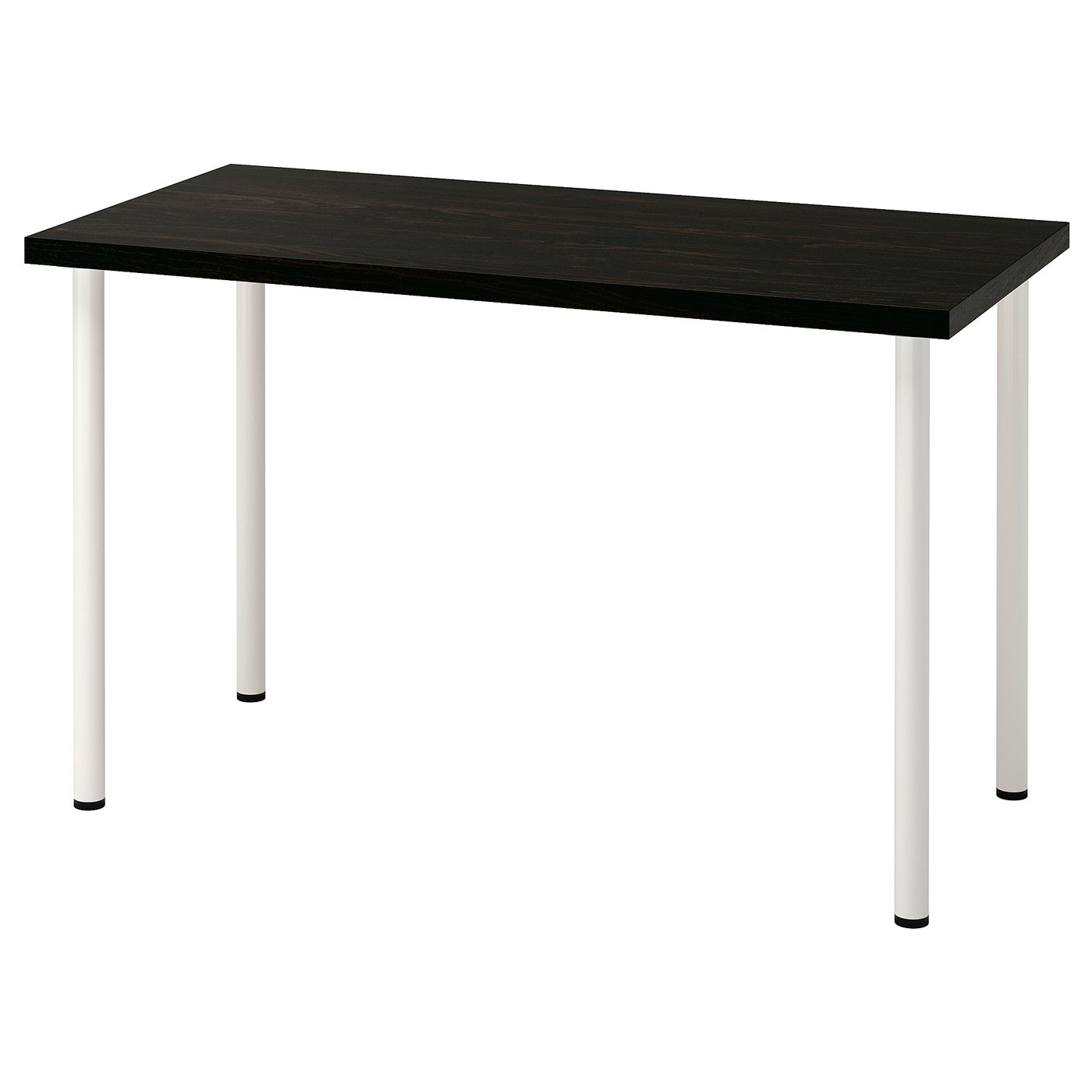 LAGKAPTEN / ADILS Desk, black-brown/white, 120x60 cm (47 1/4x23 5/8 ")
