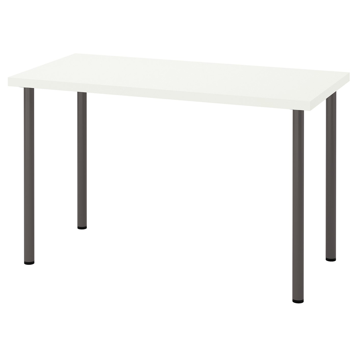LAGKAPTEN / ADILS Desk, white/dark grey, 120x60 cm (47 1/4x23 5/8 ")
