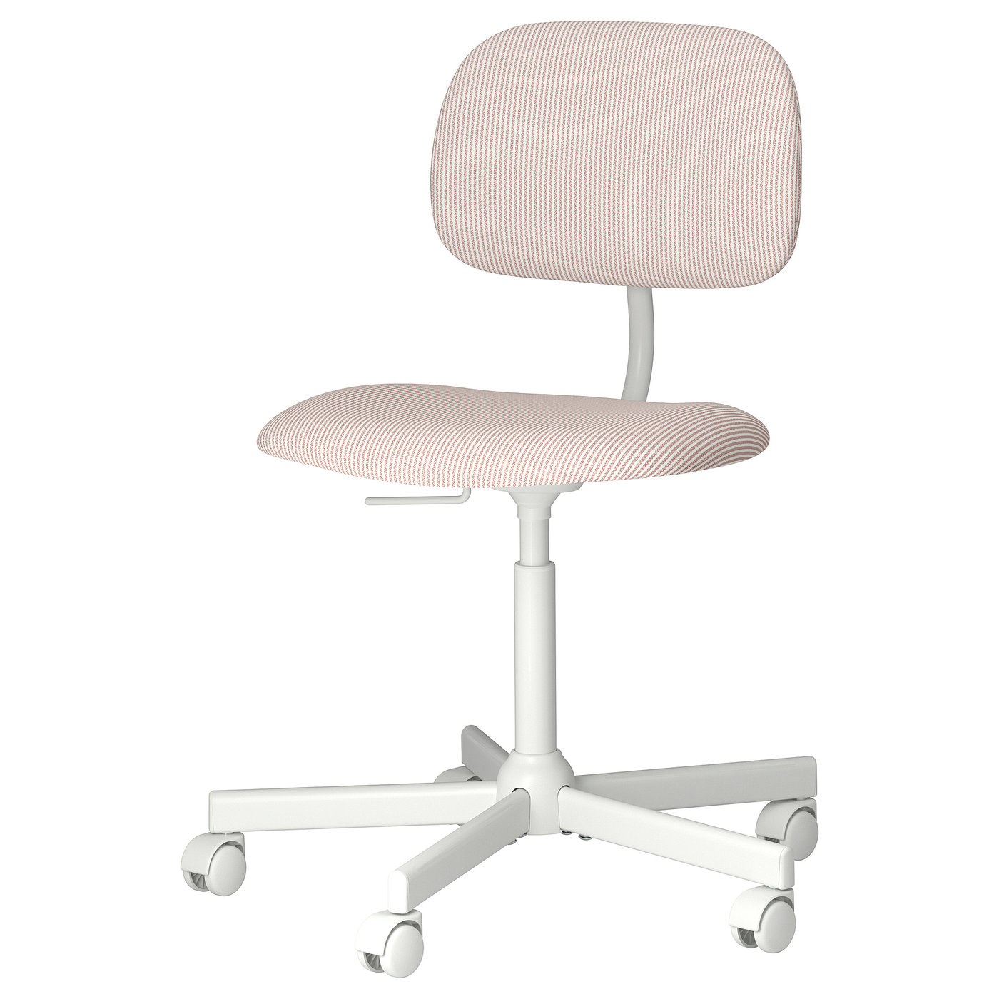 BLECKBERGET Swivel chair, Klovsta white/orange-brown