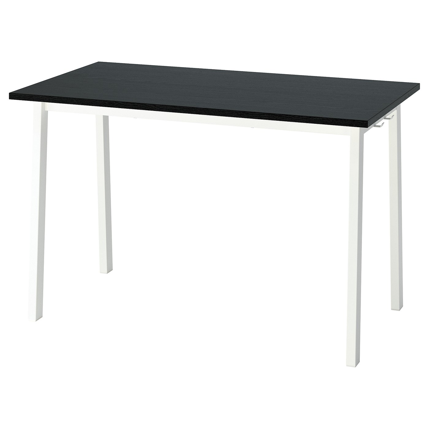 MITTZON Conference table, black stained ash veneer/white, 120x68x75 cm (47 1/4x26 3/4x29 1/2 ")