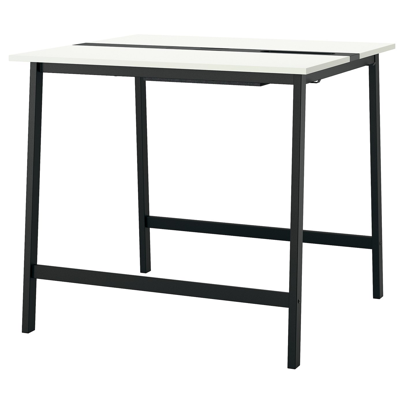 MITTZON Conference table, white/black, 120x108x105 cm (47 1/4x42 1/2x41 3/8 ")