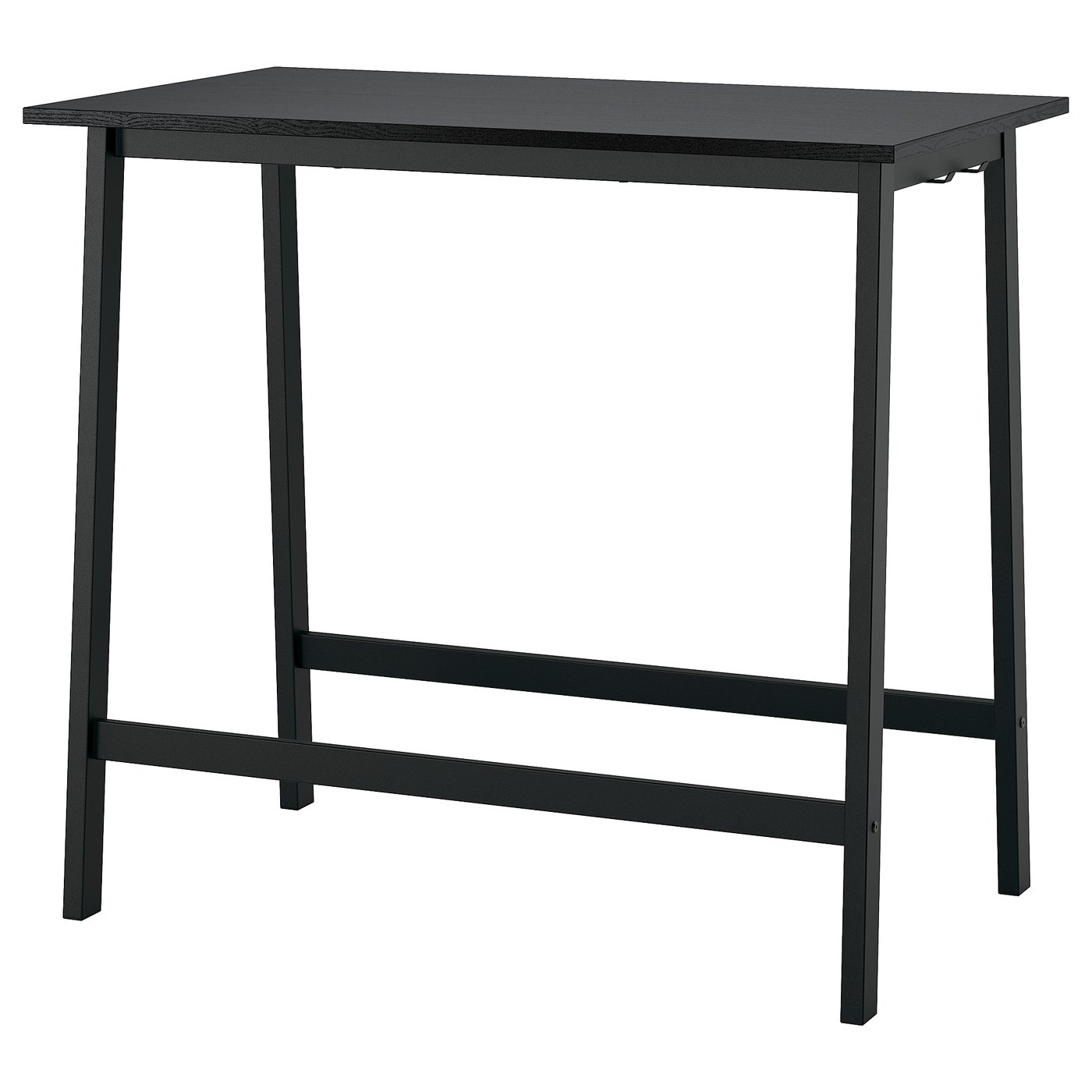 MITTZON Conference table, black stained ash veneer/black, 120x68x105 cm (47 1/4x26 3/4x41 3/8 ")
