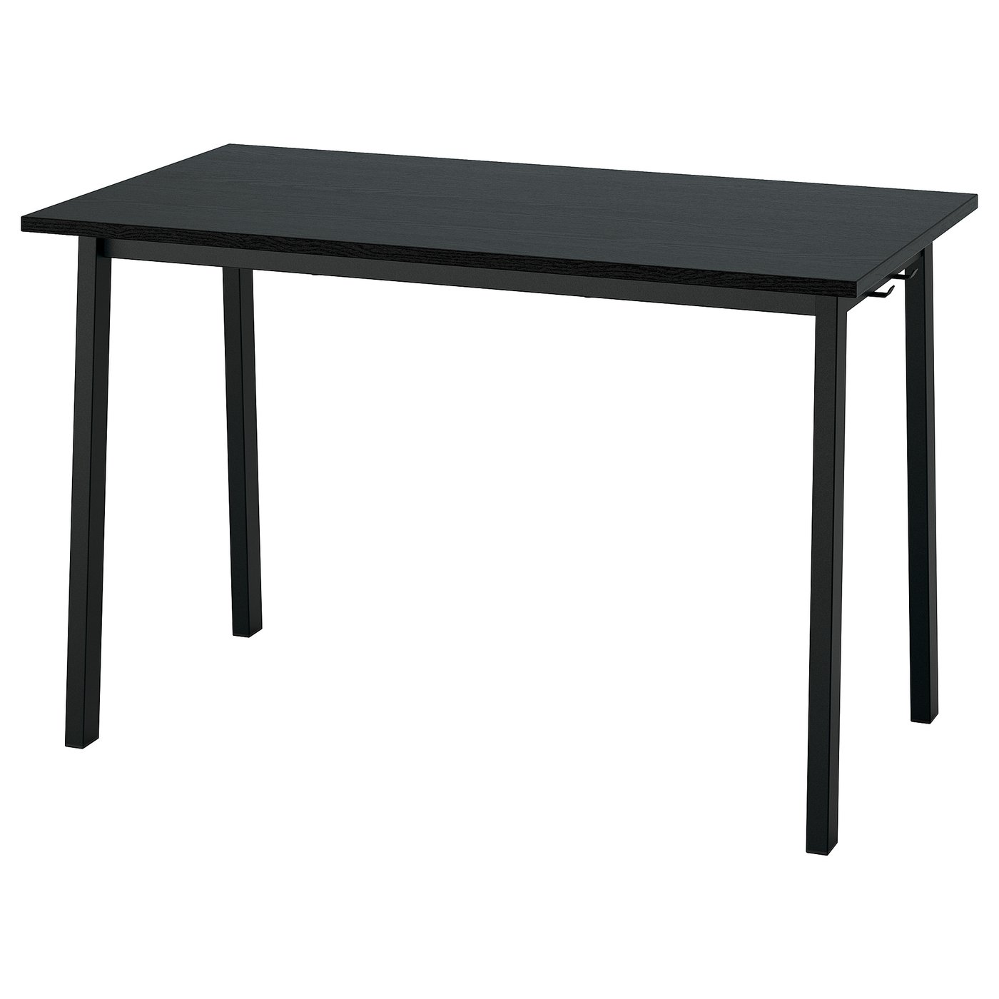 MITTZON Conference table, black stained ash veneer/black, 120x68x75 cm (47 1/4x26 3/4x29 1/2 ")