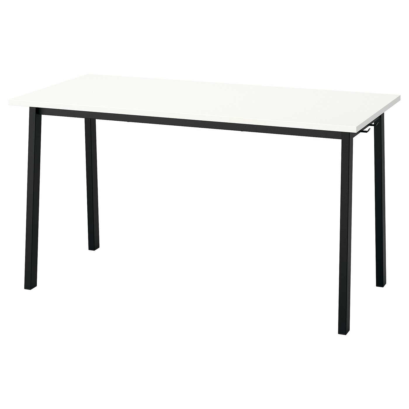 MITTZON Conference table, white/black, 140x68x75 cm (55 1/8x26 3/4x29 1/2 ")