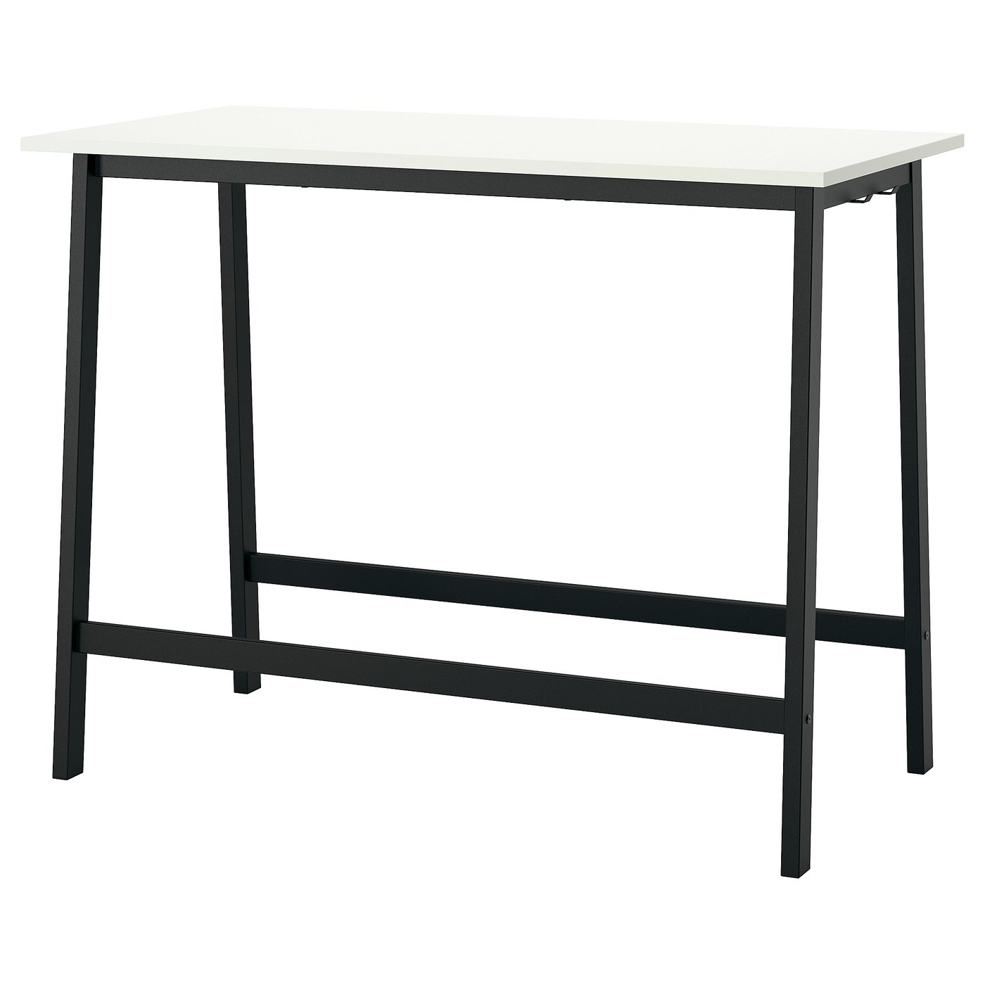 MITTZON Conference table, white/black, 140x68x105 cm (55 1/8x26 3/4x41 3/8 ")